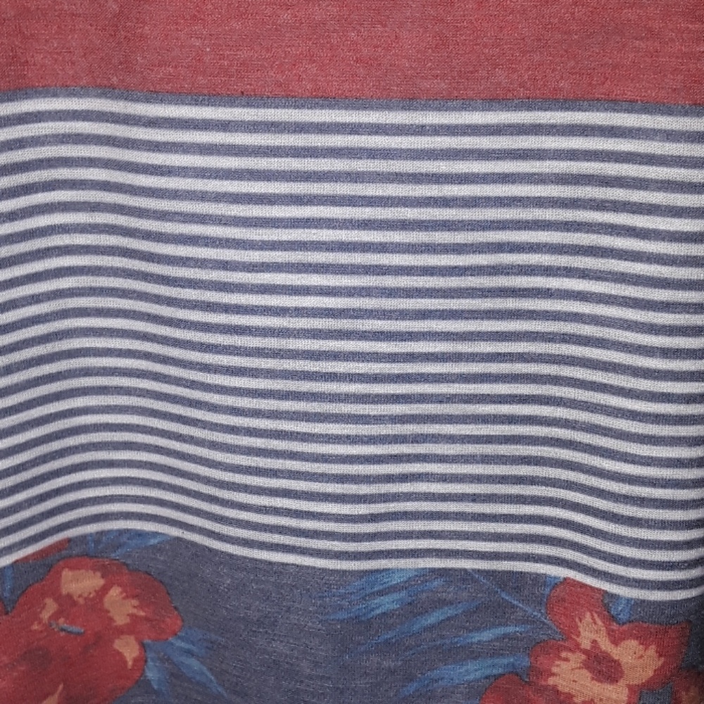 Distortion Tank Top in Color Block, Floral print, and Stripes Cotton Poly Blend - Picture 10 of 16